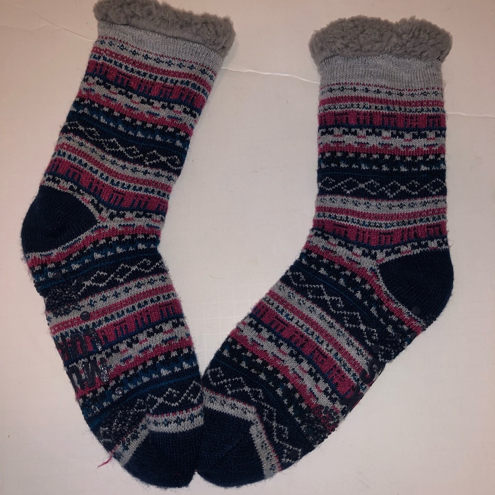 Muk luks ladies winter fleece lined slipper socks